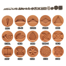 Load image into Gallery viewer, Leather Stamping Kit Metal Punch Tool Pottery Stamps DIY Clay Ceramics Stamp Wax Leather Craft Punch Stamps
