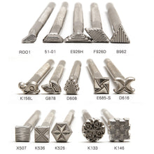 Load image into Gallery viewer, Leather Stamping Kit Metal Punch Tool Pottery Stamps DIY Clay Ceramics Stamp Wax Leather Craft Punch Stamps
