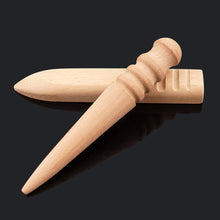 Load image into Gallery viewer, Wood Round Burnishing Edge Leather Edge Burnisher Leathercraft Edge Trimmer Polishing Tool DIY Handmade Leather Tools
