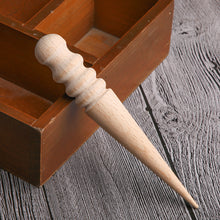 Load image into Gallery viewer, Wood Round Burnishing Edge Leather Edge Burnisher Leathercraft Edge Trimmer Polishing Tool DIY Handmade Leather Tools
