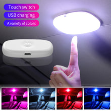Load image into Gallery viewer, Car 8 LED Touch Ceiling Light Wall Reading Lamp Magnet Base Ceiling Light Ambient Mood Interior Trunk Light Inside
