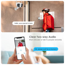 Load image into Gallery viewer, 8MP 4K HD Wifi IP Camera Outdoor Dual Lens 180° Wide Angle Security Cam 6MP Panoramic CCTV Video Surveillance AI Human Detection
