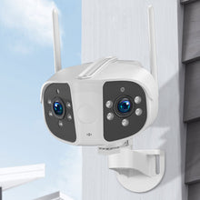 Load image into Gallery viewer, 8MP 4K HD Wifi IP Camera Outdoor Dual Lens 180° Wide Angle Security Cam 6MP Panoramic CCTV Video Surveillance AI Human Detection
