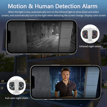 Load image into Gallery viewer, 8MP 4K HD Wifi IP Camera Outdoor Dual Lens 180° Wide Angle Security Cam 6MP Panoramic CCTV Video Surveillance AI Human Detection
