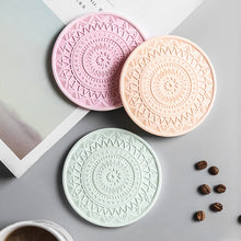 Load image into Gallery viewer, Round Coaster Coffee Coaster Tray Mold DIY Epoxy Resin Plaster Concrete Wine Glass Cup Mat Mould Home Decor
