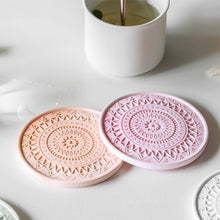 Load image into Gallery viewer, Round Coaster Coffee Coaster Tray Mold DIY Epoxy Resin Plaster Concrete Wine Glass Cup Mat Mould Home Decor
