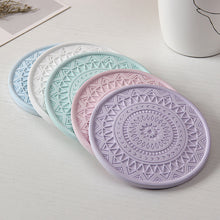Load image into Gallery viewer, Round Coaster Coffee Coaster Tray Mold DIY Epoxy Resin Plaster Concrete Wine Glass Cup Mat Mould Home Decor
