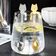 Load image into Gallery viewer, Stainless Steel Coffee Spoon Lovely Cute Cat Shape Teaspoon Dessert Snack Scoop Ice Cream Mini Spoons Tableware Kitchen Tools
