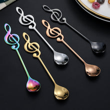 Load image into Gallery viewer, Stainless Steel Musical Notes Coffee Spoon Tea Stirring Spoon Tea Desserts Sugar Spoon Tableware Kitchen Tools Sugar Spoon
