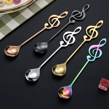 Load image into Gallery viewer, Stainless Steel Musical Notes Coffee Spoon Tea Stirring Spoon Tea Desserts Sugar Spoon Tableware Kitchen Tools Sugar Spoon
