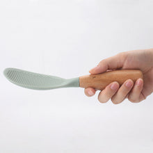Load image into Gallery viewer, 1Pc Silicone Wooden Handle Rice Spoon High Temperature Resistant Non Stick Rice Spoon Lisheng Rice Spoon Kitchen Accessories
