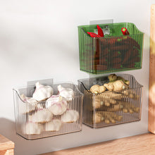 Load image into Gallery viewer, 1Pc Food Storage Box Kitchen Garlic Ginger Scallion Transparent Storage Containers Wall Mounted Storage Household Organizer
