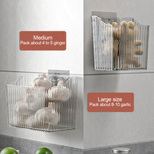 Load image into Gallery viewer, 1Pc Food Storage Box Kitchen Garlic Ginger Scallion Transparent Storage Containers Wall Mounted Storage Household Organizer
