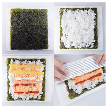 Load image into Gallery viewer, DIY Easy Sushi Roller Mats Washable Reusable Sushi Roll Mold Mat Rice Rolling Maker Roll Pad Kitchen Tool
