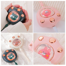 Load image into Gallery viewer, 2400mAh Cute Hand Warmer Electric Hands Heater With 2 Levels Heating Portable USB Heater For Winter Travel Golf Skating
