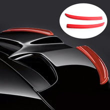 Load image into Gallery viewer, 2Pcs Car Rear Spoiler Extension Lip Fins Spoiler Red Carbon Fiber Black Color Auto Part Styling for Mini Cooper F56 F55
