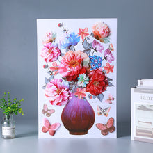 Load image into Gallery viewer, Creative 3D Stereo Stickers Simulation Flower Vase Self-adhesive Wall Sticker Aesthetic Romantic Flower Decoration Sticker for Home Room Door Fridge Sticker
