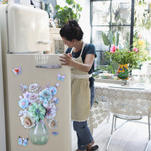 Load image into Gallery viewer, Creative 3D Stereo Stickers Simulation Flower Vase Self-adhesive Wall Sticker Aesthetic Romantic Flower Decoration Sticker for Home Room Door Fridge Sticker
