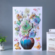 Load image into Gallery viewer, Creative 3D Stereo Stickers Simulation Flower Vase Self-adhesive Wall Sticker Aesthetic Romantic Flower Decoration Sticker for Home Room Door Fridge Sticker
