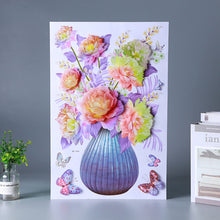 Load image into Gallery viewer, Creative 3D Stereo Stickers Simulation Flower Vase Self-adhesive Wall Sticker Aesthetic Romantic Flower Decoration Sticker for Home Room Door Fridge Sticker

