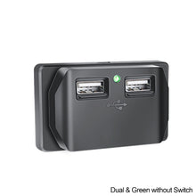 Load image into Gallery viewer, Car QC 3.0 USB PD Type C Fast Charger Socket 12V-24V with Switch LED Light Power Outlet Quick Charge for Motorcycle RV Boa
