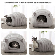 Load image into Gallery viewer, Japanese Style Cat Bed House Cat Thermal Bed Cat Sleeping Bag Deep Sleep Winter Doghouse Cats Nest Cave
