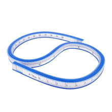 Load image into Gallery viewer, 30/40/50/60cm Curved Ruler for Sewing Soft Flexible English/Metric Scale Engineering Drafting Drawing Tool Sewing Measuring Tool Accessories
