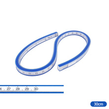 Load image into Gallery viewer, 30/40/50/60cm Curved Ruler for Sewing Soft Flexible English/Metric Scale Engineering Drafting Drawing Tool Sewing Measuring Tool Accessories
