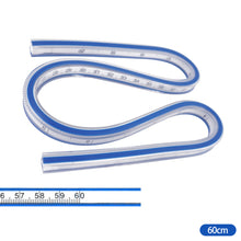 Load image into Gallery viewer, 30/40/50/60cm Curved Ruler for Sewing Soft Flexible English/Metric Scale Engineering Drafting Drawing Tool Sewing Measuring Tool Accessories
