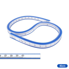 Load image into Gallery viewer, 30/40/50/60cm Curved Ruler for Sewing Soft Flexible English/Metric Scale Engineering Drafting Drawing Tool Sewing Measuring Tool Accessories
