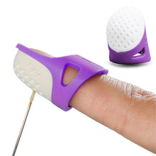 Load image into Gallery viewer, Silicone Thimble Finger Protector Sewing Needlework Craft Embroidery Anti-slip Ring Finger Cover DIY Sewing Accessories
