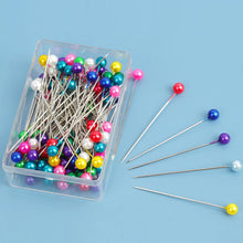 Load image into Gallery viewer, 100Pcs Round Head Sewing Pins Ball Head Positioning Pins DIY Handmade Clothing Marking Needles Dressmaking Jewelry Deco Sewing Accessories
