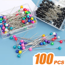 Load image into Gallery viewer, 100Pcs Round Head Sewing Pins Ball Head Positioning Pins DIY Handmade Clothing Marking Needles Dressmaking Jewelry Deco Sewing Accessories
