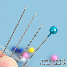 Load image into Gallery viewer, 100Pcs Round Head Sewing Pins Ball Head Positioning Pins DIY Handmade Clothing Marking Needles Dressmaking Jewelry Deco Sewing Accessories
