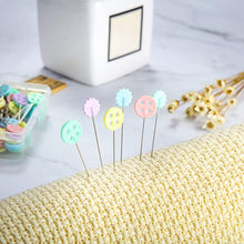 Load image into Gallery viewer, 100Pcs Button Head Sewing Pins Flower Butterfly Head Positioning Pins DIY Handmade Clothing Marking Needles Dressmaking Jewelry Deco Sewing Accessories
