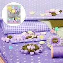 Load image into Gallery viewer, 100Pcs Button Head Sewing Pins Flower Butterfly Head Positioning Pins DIY Handmade Clothing Marking Needles Dressmaking Jewelry Deco Sewing Accessories
