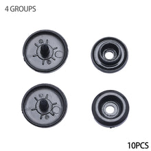 Load image into Gallery viewer, 10sets Round Snaps Buttons Bib T5 Plastic Press Button Fastener Snap Raincoat Snap Clothes Accessories DIY Crafts Sewing Accessories
