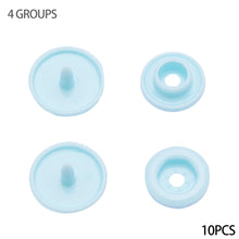Load image into Gallery viewer, 10sets Round Snaps Buttons Bib T5 Plastic Press Button Fastener Snap Raincoat Snap Clothes Accessories DIY Crafts Sewing Accessories
