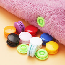Load image into Gallery viewer, 10sets Round Snaps Buttons Bib T5 Plastic Press Button Fastener Snap Raincoat Snap Clothes Accessories DIY Crafts Sewing Accessories
