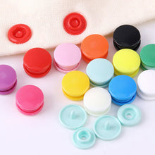Load image into Gallery viewer, 10sets Round Snaps Buttons Bib T5 Plastic Press Button Fastener Snap Raincoat Snap Clothes Accessories DIY Crafts Sewing Accessories
