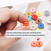 Load image into Gallery viewer, 10sets Hand Press Type Round Snaps Buttons Tools Free T5 Button Fastener Snap Clothes Accessories DIY Crafts Sewing Accessories
