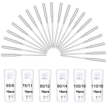 Load image into Gallery viewer, 10pcs/Tube Sewing Machine Needle Household Sewing Machine Replacement Needles Accessories 75/11 80/12 90/14 100/16
