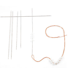Load image into Gallery viewer, 6pcs/Tube Big Eye Beading Needle DIY Bead Bracelet Needle Jewelry Making Easy Thread Sewing Needles

