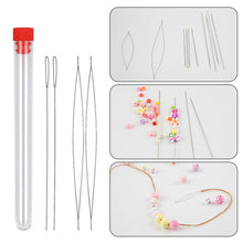 Load image into Gallery viewer, 6pcs/Tube Big Eye Beading Needle DIY Bead Bracelet Needle Jewelry Making Easy Thread Sewing Needles
