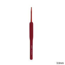 Load image into Gallery viewer, Aluminum Alloy Crochet Needle Ergonomic Knitting Tool Red Crochet Hooks Frosted Silicone Handle Weaving Tool
