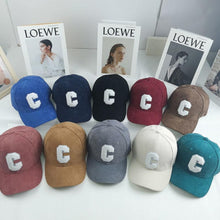 Load image into Gallery viewer, Autumn Winter Corduroy Letter Embroidered Baseball Cap Adjustable Embroidered Casual Outdoor Cap for Women Men

