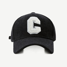 Load image into Gallery viewer, Autumn Winter Corduroy Letter Embroidered Baseball Cap Adjustable Embroidered Casual Outdoor Cap for Women Men
