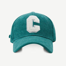 Load image into Gallery viewer, Autumn Winter Corduroy Letter Embroidered Baseball Cap Adjustable Embroidered Casual Outdoor Cap for Women Men
