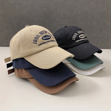 Load image into Gallery viewer, Retro Letter Embroidered Baseball Cap Autumn Winter Fashionable Versatile Cap Casual Adjustable Outdoor Cap
