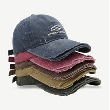 Load image into Gallery viewer, Women Men Worn-out Denim Baseball Cap Fashionable Personalized Adjustable Letter Embroidered Casual Outdoor Cap
